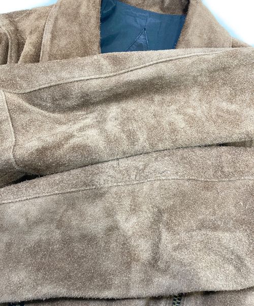 A LEATHER（ア レザー）A LEATHER (ア レザー) ダブルライダースジャケット ブラウン サイズ:52の古着・服飾アイテム