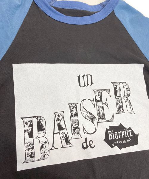 MADISON BLUE（マディソンブルー）MADISON BLUE (マディソンブルー) RAGLAN SLEEVE TEE-WHITE ネイビー サイズ:1の古着・服飾アイテム