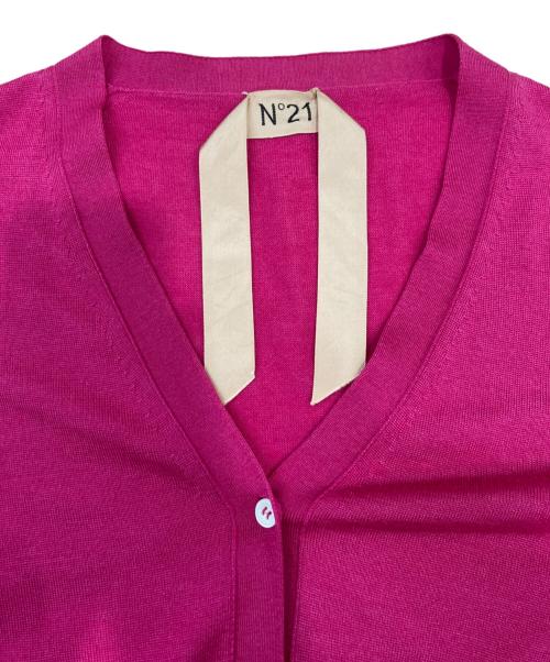 N°21（ヌメロヴェントゥーノ）N°21 (ヌメロヴェントゥーロ) カーディガン ショッキングピンク サイズ:38の古着・服飾アイテム