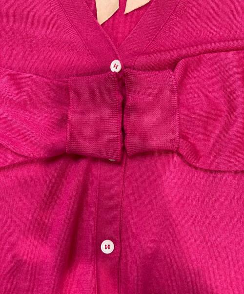 N°21（ヌメロヴェントゥーノ）N°21 (ヌメロヴェントゥーロ) カーディガン ショッキングピンク サイズ:38の古着・服飾アイテム