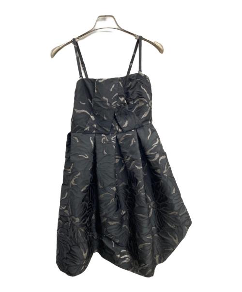 Diagram GRACE CONTINENTAL（ダイアグラム グレースコンチネンタル）Diagram GRACE CONTINENTAL (ダイアグラム グレースコンチネンタル) キャミソールラメドレス ブラック サイズ:表記無しの古着・服飾アイテム