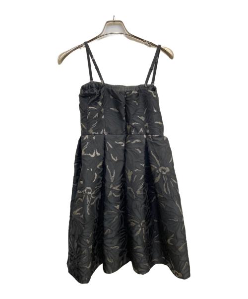 Diagram GRACE CONTINENTAL（ダイアグラム グレースコンチネンタル）Diagram GRACE CONTINENTAL (ダイアグラム グレースコンチネンタル) キャミソールラメドレス ブラック サイズ:表記無しの古着・服飾アイテム