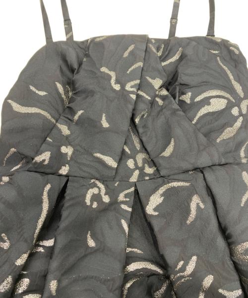 Diagram GRACE CONTINENTAL（ダイアグラム グレースコンチネンタル）Diagram GRACE CONTINENTAL (ダイアグラム グレースコンチネンタル) キャミソールラメドレス ブラック サイズ:表記無しの古着・服飾アイテム