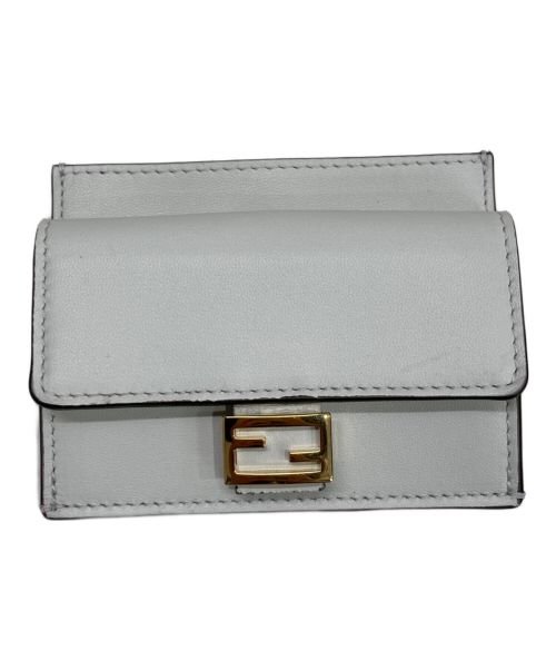 FENDI（フェンディ）FENDI (フェンディ) バゲット カードケース ホワイトの古着・服飾アイテム