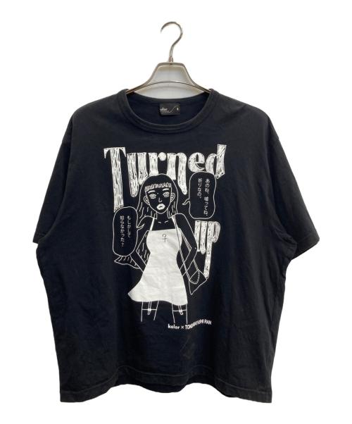 KOLOR（カラー）KOLOR (カラー) プリントTシャツ ブラック サイズ:3の古着・服飾アイテム