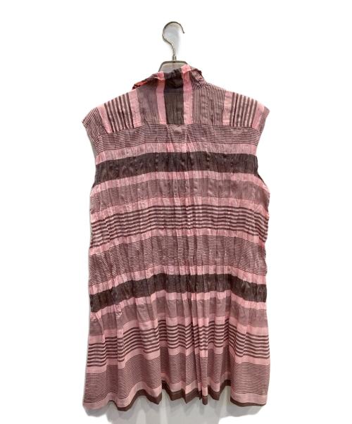 PLEATS PLEASE（プリーツプリーズ）PLEATS PLEASE (プリーツプリーズ) ノースリーブシャツ ピンク サイズ:3の古着・服飾アイテム