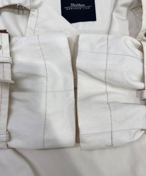 Max Mara WEEK END LINE（マックスマーラ ウイークエンドライン）MAX MARA WEEK END LINE (マックスマーラ ウイークエンドライン) トレンチコート ホワイト サイズ:42の古着・服飾アイテム
