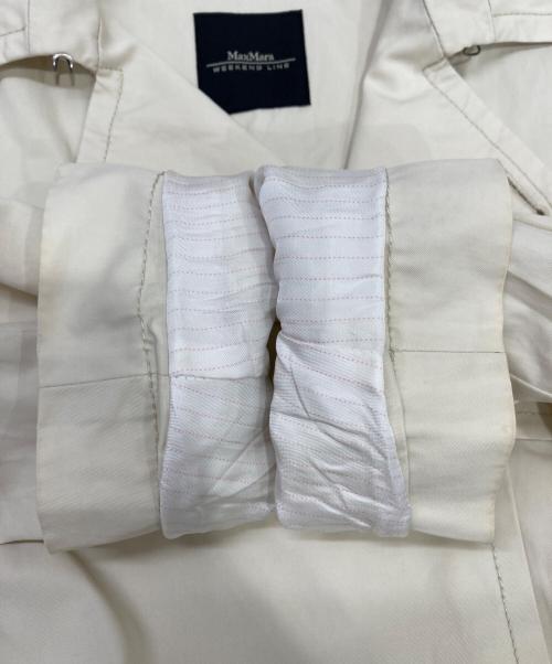 Max Mara WEEK END LINE（マックスマーラ ウイークエンドライン）MAX MARA WEEK END LINE (マックスマーラ ウイークエンドライン) トレンチコート ホワイト サイズ:42の古着・服飾アイテム