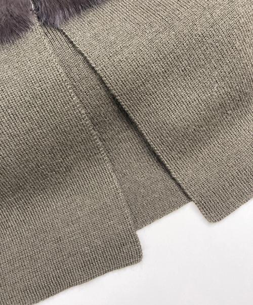 Phare（ファーレ）Phare (ファーレ) ラビットファー切替ベスト ブラウン サイズ:-の古着・服飾アイテム