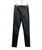 MM6 Maison Margielaエムエムシックスメゾンマルジェラ）の古着「フェイクレザーパンツ」｜ブラック