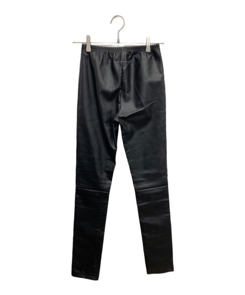 MM6 Maison Margiela（エムエムシックスメゾンマルジェラ）MM6 Maison Margiela (エムエムシックス メゾンマルジェラ) フェイクレザーパンツ ブラック サイズ:36の古着・服飾アイテム
