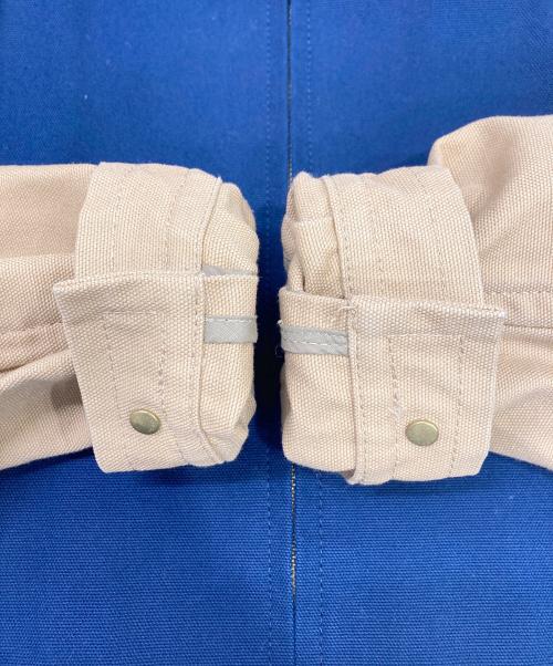 印（イン）印 (イン) バイカラースウィングトップ ベージュ×ネイビー サイズ:Mの古着・服飾アイテム