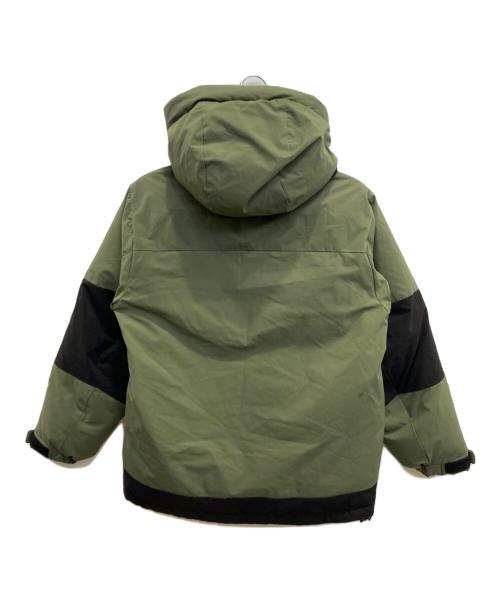 FIRST DOWN（ファーストダウン）FIRST DOWN (ファーストダウン) パネルショートダウンジャケット グリーン サイズ:Sの古着・服飾アイテム