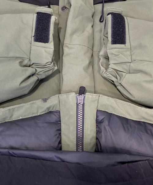 FIRST DOWN（ファーストダウン）FIRST DOWN (ファーストダウン) パネルショートダウンジャケット グリーン サイズ:Sの古着・服飾アイテム