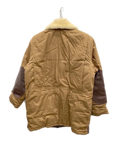 C.P COMPANY（シーピーカンパニー）C.P COMPANY (シーピーカンパニー) 中綿レザー切替ジャケット ブラウン サイズ:46の古着・服飾アイテム