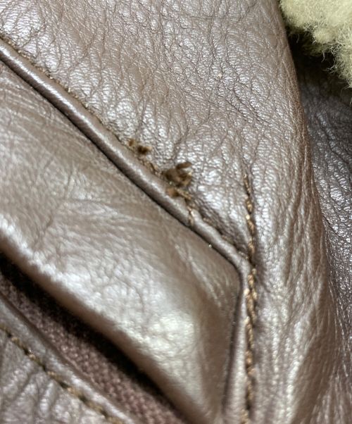 C.P COMPANY（シーピーカンパニー）C.P COMPANY (シーピーカンパニー) 中綿レザー切替ジャケット ブラウン サイズ:46の古着・服飾アイテム