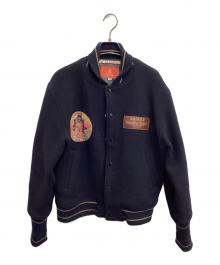 AVIREX（アヴィレックス）の古着「スタジャン」｜ネイビー