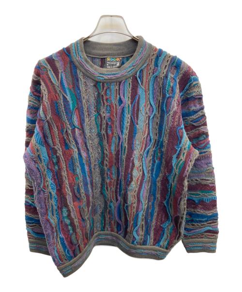 Coogi（クージー）Coogi (クージー) 3Dニット マルチカラー サイズ:Sの古着・服飾アイテム