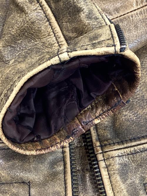 WRD（WRD）WRD (WRD) ライダースジャケット ブラウン サイズ:なしの古着・服飾アイテム