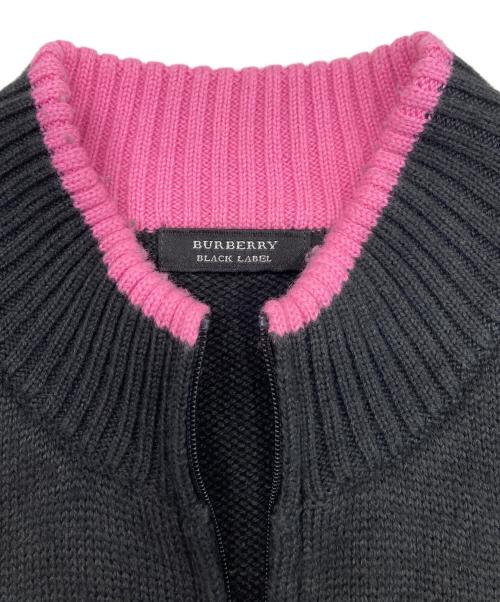 BURBERRY BLACK LABEL（バーバリーブラックレーベル）BURBERRY BLACK LABEL (バーバリーブラックレーベル) ニットジャケット ブラック サイズ:3の古着・服飾アイテム