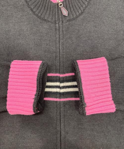 BURBERRY BLACK LABEL（バーバリーブラックレーベル）BURBERRY BLACK LABEL (バーバリーブラックレーベル) ニットジャケット ブラック サイズ:3の古着・服飾アイテム