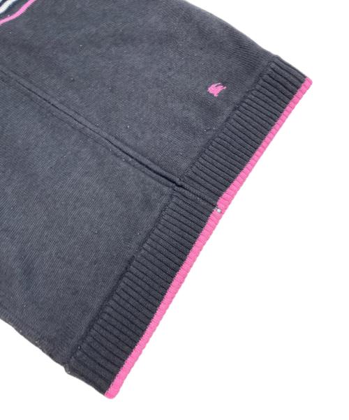 BURBERRY BLACK LABEL（バーバリーブラックレーベル）BURBERRY BLACK LABEL (バーバリーブラックレーベル) ニットジャケット ブラック サイズ:3の古着・服飾アイテム