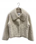 LANVIN en Bleuランバンオンブルー）の古着「ボアショートジャケット」｜アイボリー