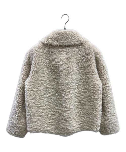 LANVIN en Bleu（ランバンオンブルー）LANVIN en Bleu (ランバンオンブルー) ボアショートジャケット アイボリー サイズ: M (38)の古着・服飾アイテム