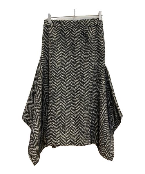 Rumche（ラム・シェ）Rumche (ラム・シェ) ヘリンボーンスカート ブラック サイズ:Sの古着・服飾アイテム