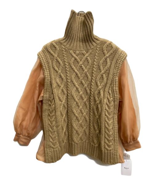 Ameri VINTAGE（アメリヴィンテージ）Ameri VINTAGE (アメリヴィンテージ) UNDRESSED COTTON CANDY SLEEVE KNIT オレンジ サイズ:F 未使用品の古着・服飾アイテム