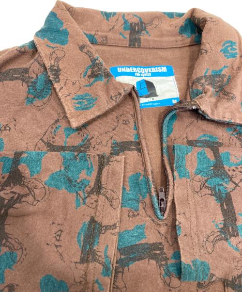 UNDERCOVERISM（アンダーカバーイズム）UNDERCOVERISM (アンダーカバーイズム) ハーフジップシャツ ブラウン サイズ:MEDIUMの古着・服飾アイテム