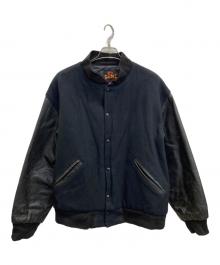 GAME SPORTSWEAR（ゲームスポーツウェア）の古着「ウールレザースタジャン」｜ブラック