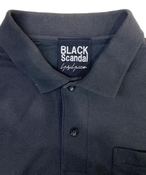 BLACK Scandal Yohji Yamamoto（ブラックスキャンダルヨウジヤマモト）BLACK Scandal Yohji Yamamoto (ブラックスキャンダルヨウジヤマモト) ポロシャツ ブラック サイズ:4の古着・服飾アイテム