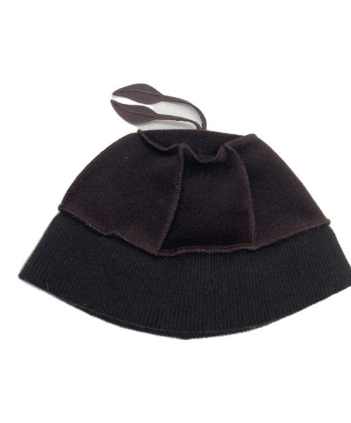MaxMara（マックスマーラ）MaxMara (マックスマーラ) ウールハット ブラウンの古着・服飾アイテム
