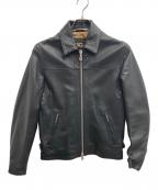 Cinquantaチンクワンタ）の古着「ラムレザージャケット」｜ブラック