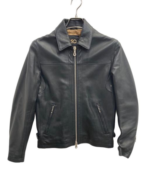 Cinquanta（チンクワンタ）Cinquanta (チンクワンタ) ラムレザージャケット ブラック サイズ:42の古着・服飾アイテム