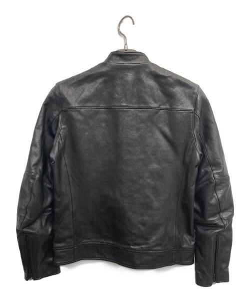 AOURE（アウール）AOURE (アウール) ウォッシュドレザー ライダースジャケット ブラック サイズ:Sの古着・服飾アイテム