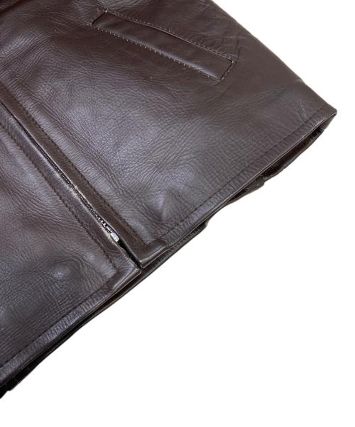 AMERICAN NOSTALGIA（アメリカンノスタルジア）AMERICAN NOSTALGIA (アメリカンノスタルジア) レザージャケット ブラウン サイズ:Mの古着・服飾アイテム