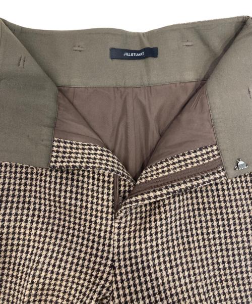JILL STUART（ジルスチュアート）JILL STUART (ジルスチュアート) クラシックチェックパンツ ブラウン サイズ:2の古着・服飾アイテム