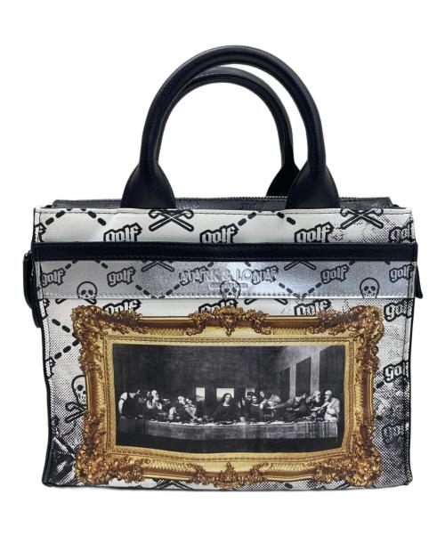 MARK&LONA（マークアンドロナ）MARK&LONA (マークアンドロナ) ハンドバッグ ホワイト×ブラックの古着・服飾アイテム