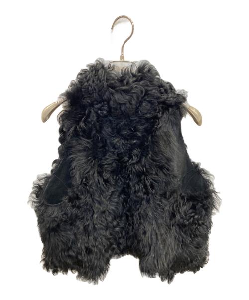 sisii（シシ）sisii (シシ) ラムレザーファーベスト ブラック サイズ:表記無しの古着・服飾アイテム