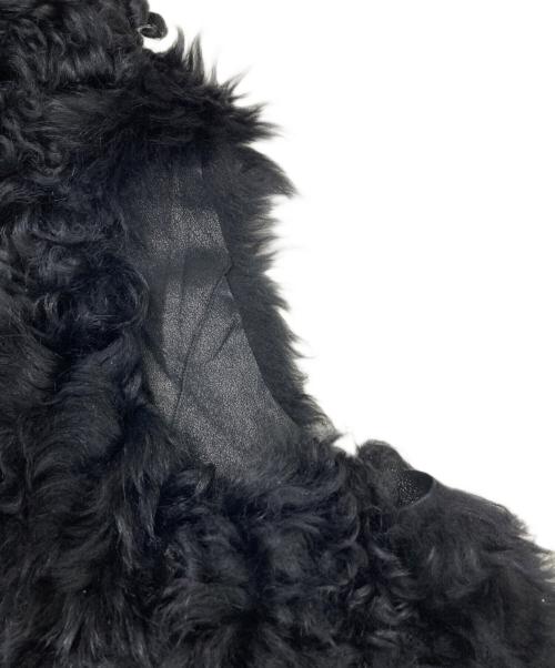 sisii（シシ）sisii (シシ) ラムレザーファーベスト ブラック サイズ:表記無しの古着・服飾アイテム