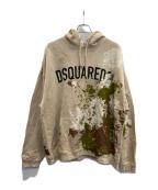DSQUARED2ディースクエアード）の古着「MUD2 HERCA Hoodie」｜ベージュ