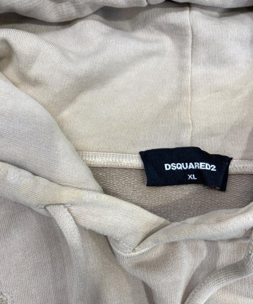 DSQUARED2（ディースクエアード）DSQUARED2 (ディースクエアード) MUD2 HERCA Hoodie ベージュ サイズ:XLの古着・服飾アイテム