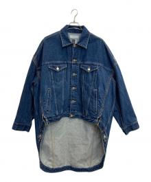 FACETASM（ファセッタズム）の古着「HIGH-LOW ZIP DENIM JACKET」｜インディゴ