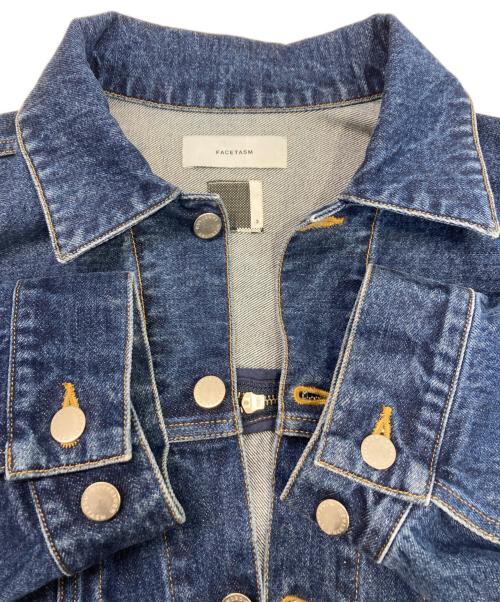 FACETASM（ファセッタズム）FACETASM (ファセッタズム) HIGH-LOW ZIP DENIM JACKET インディゴ サイズ:3の古着・服飾アイテム