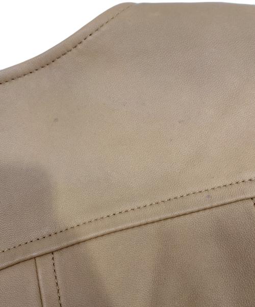 GRACE CONTINENTAL（（グレースコンチネンタル）GRACE CONTINENTAL (（グレースコンチネンタル) ラムレザーライダースジャケット ベージュ サイズ:36の古着・服飾アイテム