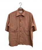 YOKEヨーク）の古着「HALF SLEEVES BIG FLAP SHIRT」｜ベージュ