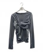 MAISON SPECIALメゾンスペシャル）の古着「Shirring Twist Top」｜グレー
