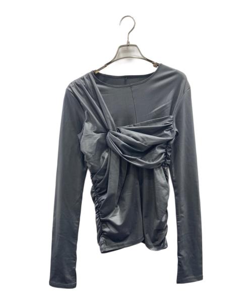 MAISON SPECIAL（メゾンスペシャル）MAISON SPECIAL (メゾンスペシャル) Shirring Twist Top グレー サイズ:FREEの古着・服飾アイテム